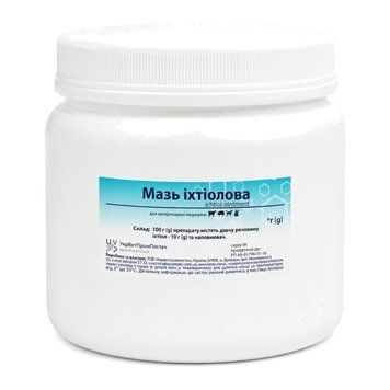 Мазь іхтіолова 10% для тварин, протизапальна, банка 800 г УТ-00004530 &mdash; купити у Вусолап