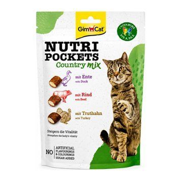 Ласощі GimCat Nutri Pockets Country Mix для котів, 150 г УТ-00000057 &mdash; купити у Вусолап