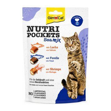 Ласощі GimCat Nutri Pockets Sea Mix для котів, 150 г УТ-00002138 &mdash; купити у Вусолап